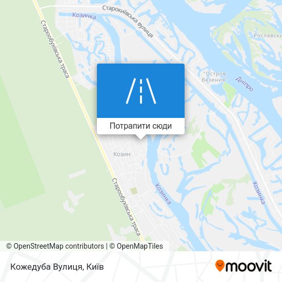 Карта Кожедуба Вулиця