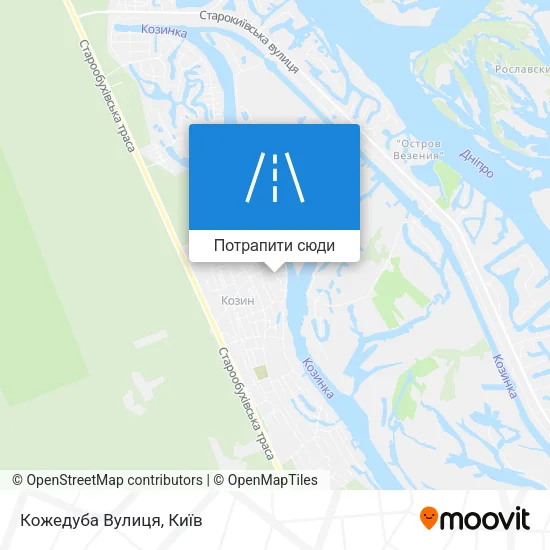 Карта Кожедуба Вулиця