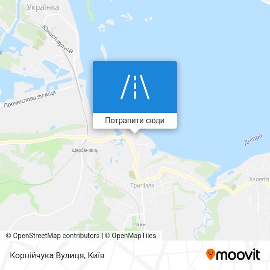 Карта Корнійчука Вулиця