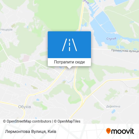 Карта Лермонтова Вулиця
