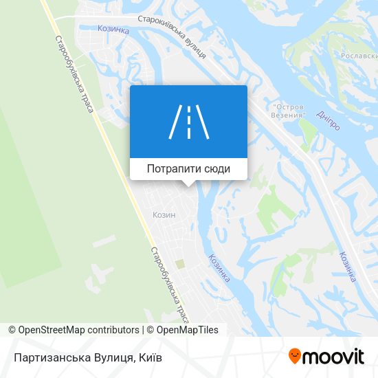 Карта Партизанська Вулиця