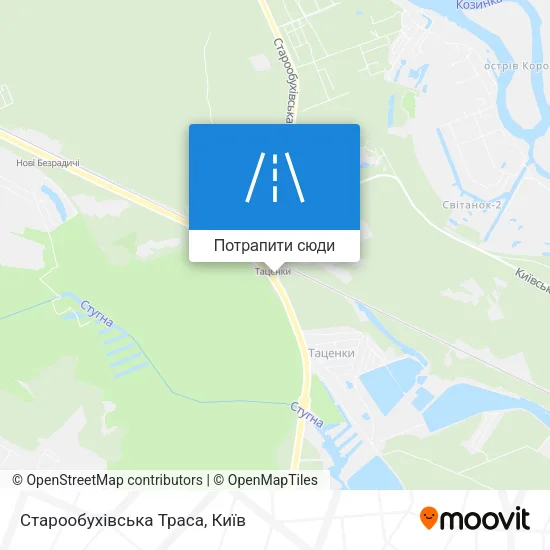 Карта Старообухівська Траса