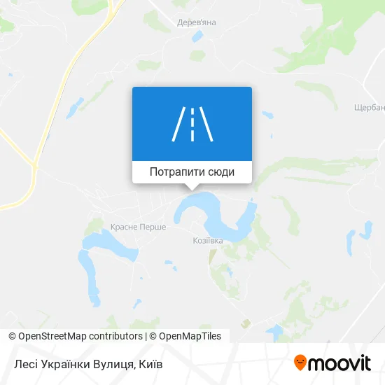 Карта Лесі Українки Вулиця