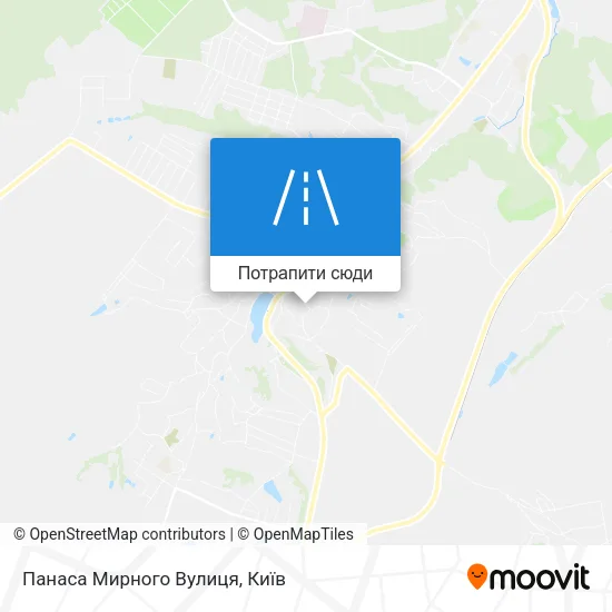 Карта Панаса Мирного Вулиця