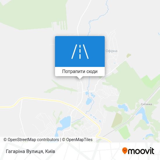 Карта Гагаріна Вулиця