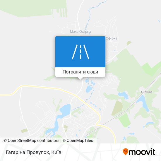 Карта Гагаріна Провулок