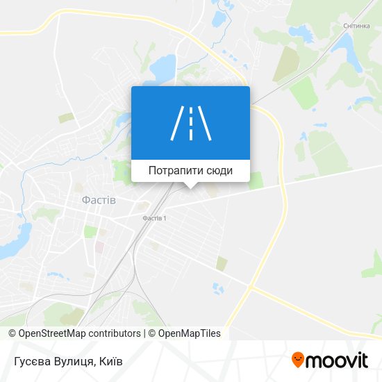 Карта Гусєва Вулиця