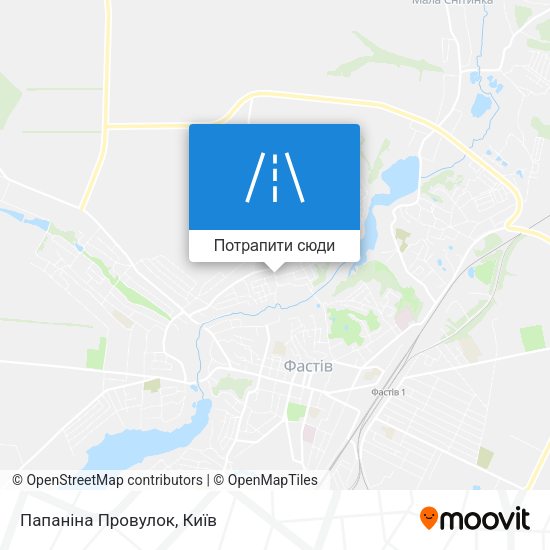 Карта Папаніна Провулок