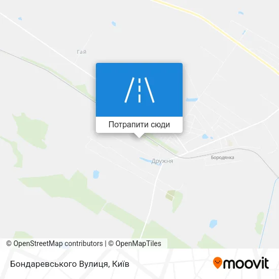 Карта Бондаревського Вулиця