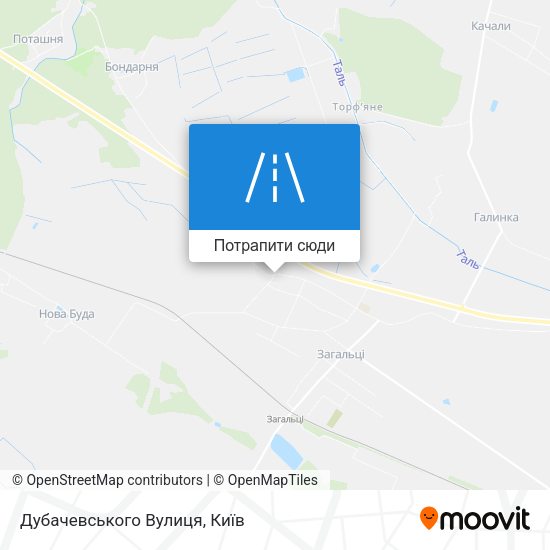 Карта Дубачевського Вулиця