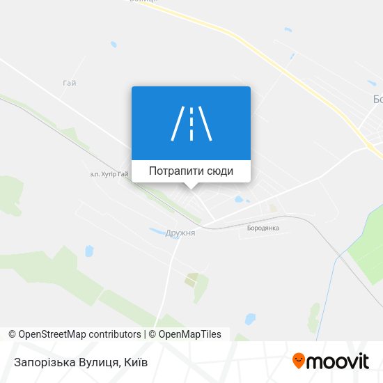 Карта Запорізька Вулиця