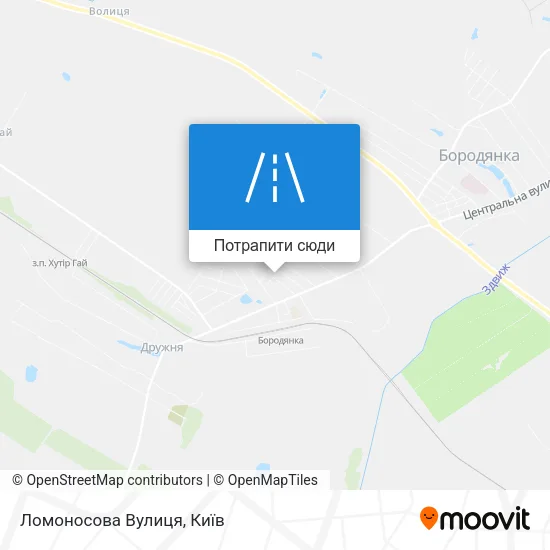Карта Ломоносова Вулиця