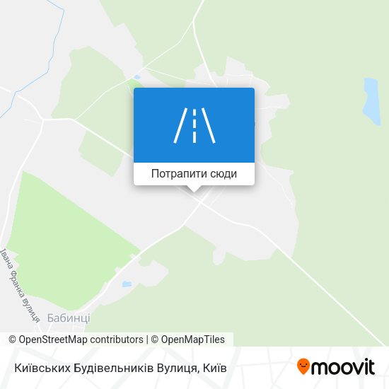 Карта Київських Будівельників Вулиця