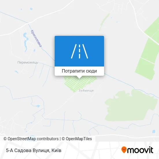 Карта 5-А Садова Вулиця