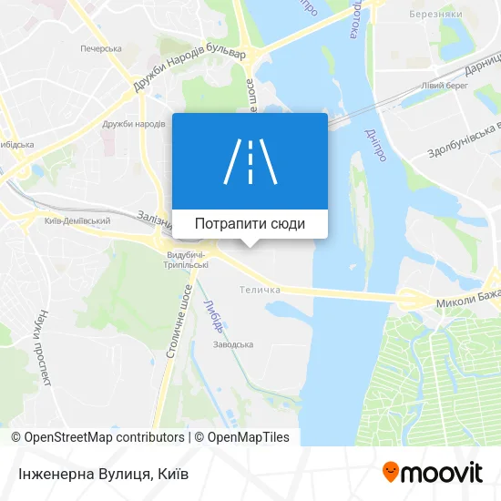 Карта Інженерна Вулиця