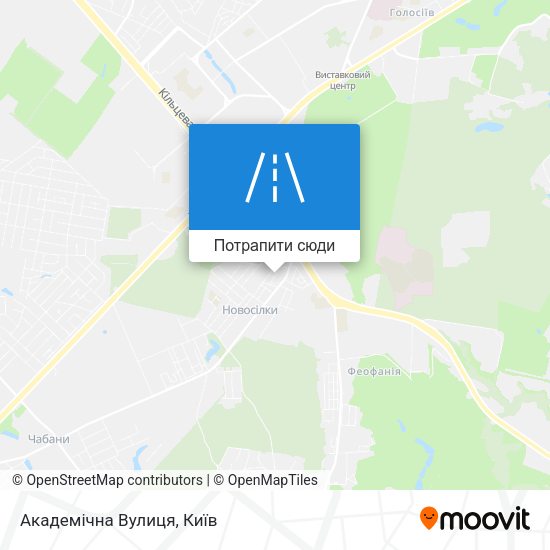 Карта Академічна Вулиця