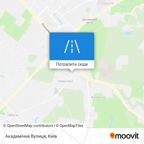 Карта Академічна Вулиця