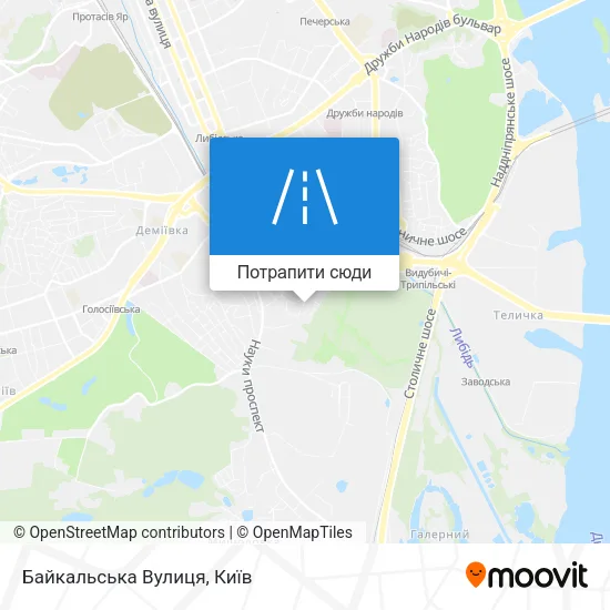Карта Байкальська Вулиця