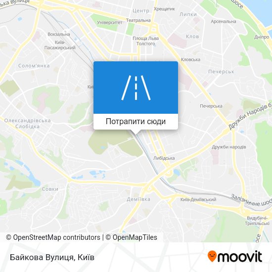 Карта Байкова Вулиця