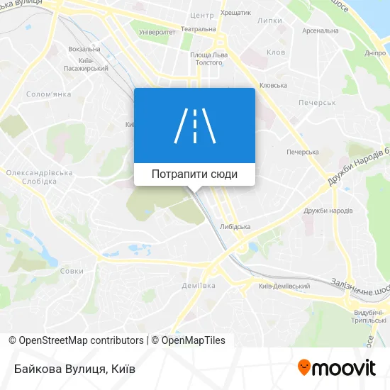 Карта Байкова Вулиця