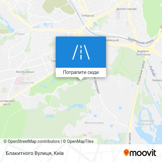 Карта Блакитного Вулиця