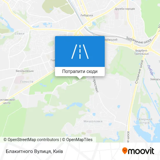 Карта Блакитного Вулиця