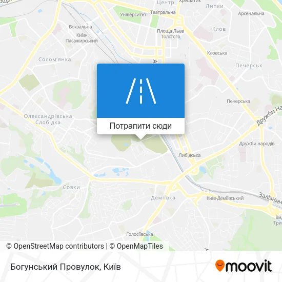 Карта Богунський Провулок