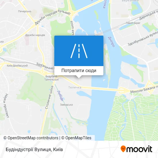 Карта Будіндустрії Вулиця