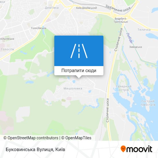 Карта Буковинська Вулиця