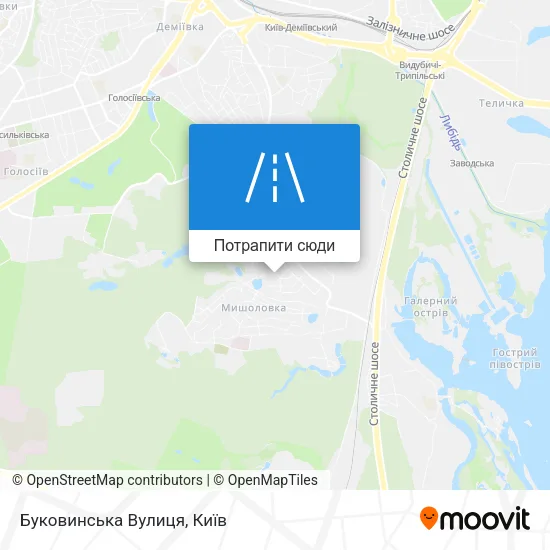 Карта Буковинська Вулиця