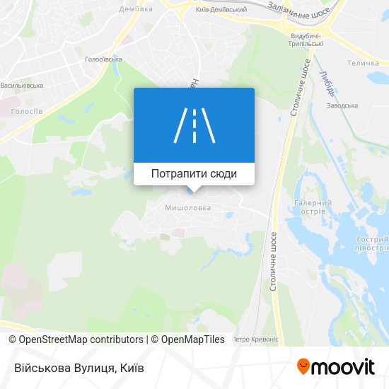 Карта Військова Вулиця