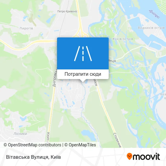 Карта Вітавська Вулиця