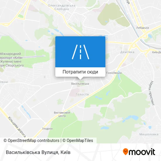 Карта Васильківська Вулиця