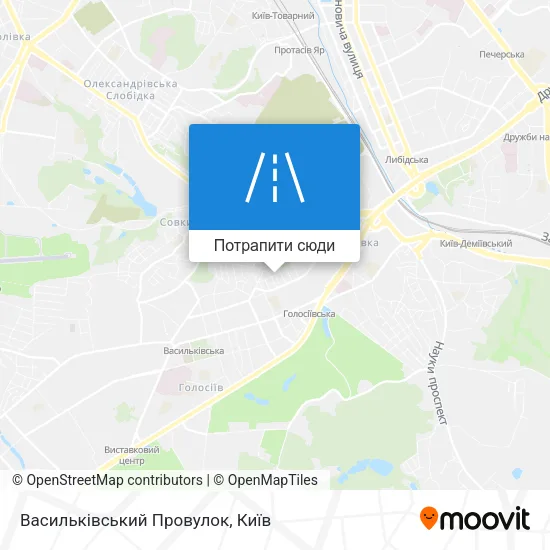 Карта Васильківський Провулок