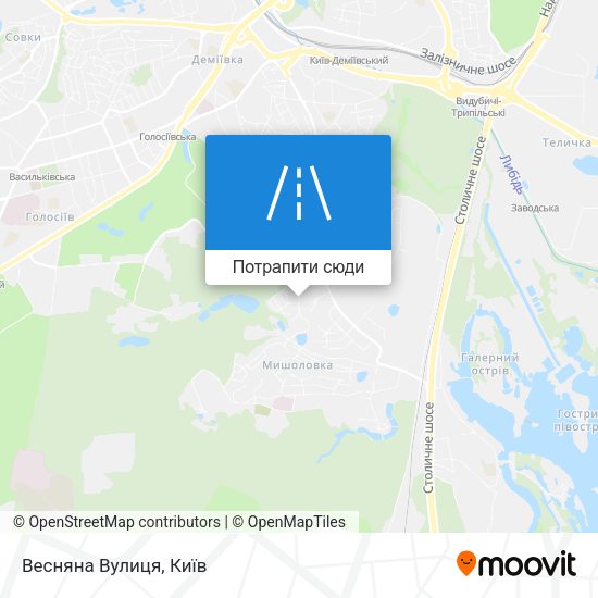 Карта Весняна Вулиця