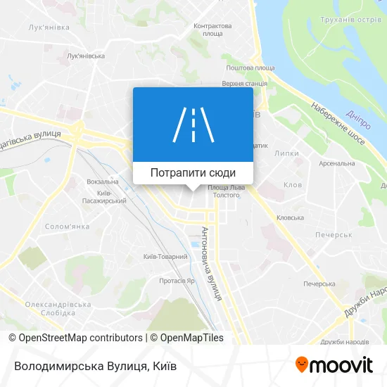 Карта Володимирська Вулиця