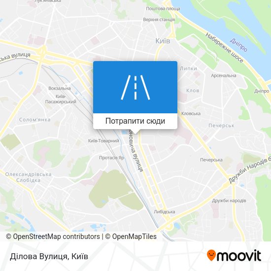Карта Ділова Вулиця