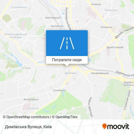 Карта Деміївська Вулиця