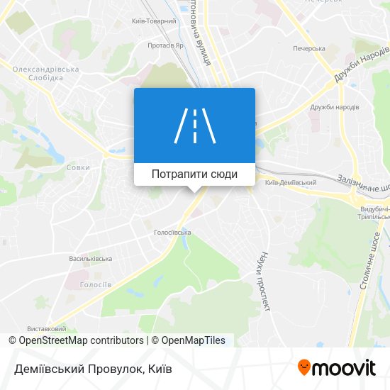 Карта Деміївський Провулок