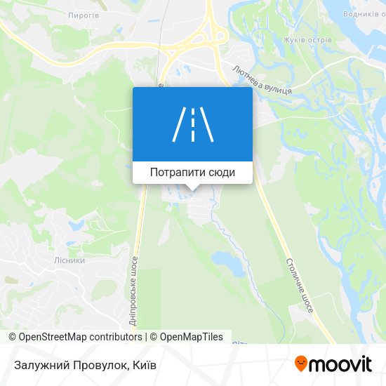 Карта Залужний Провулок