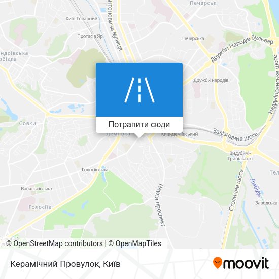 Карта Керамічний Провулок