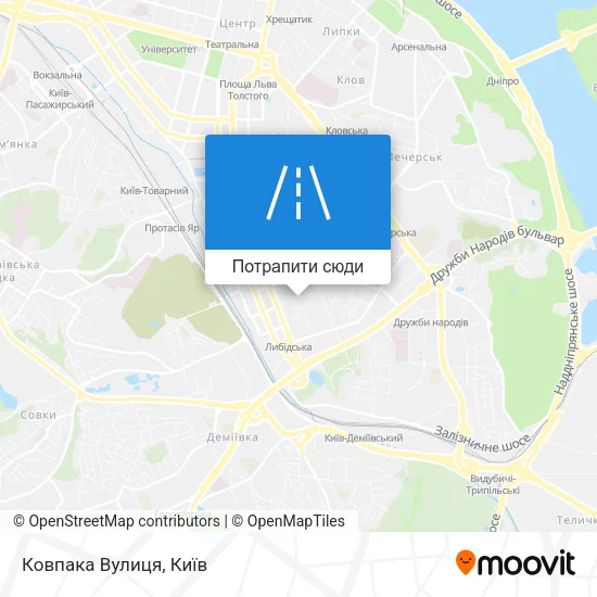 Карта Ковпака Вулиця