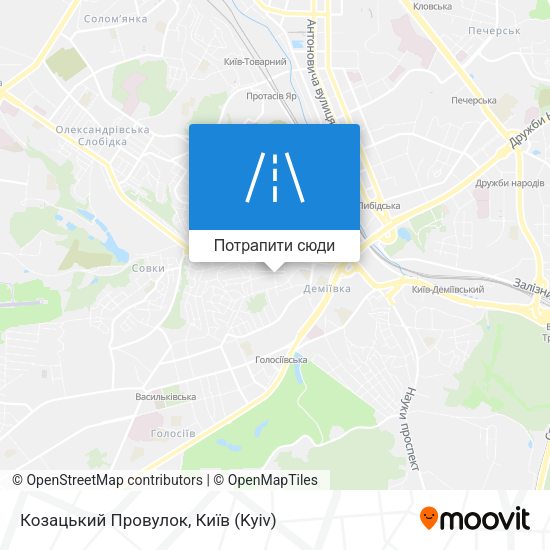 Карта Козацький Провулок