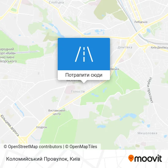 Карта Коломийський Провулок