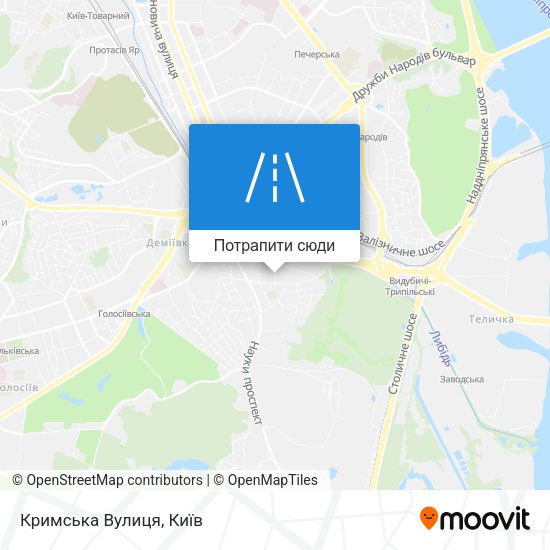 Карта Кримська Вулиця