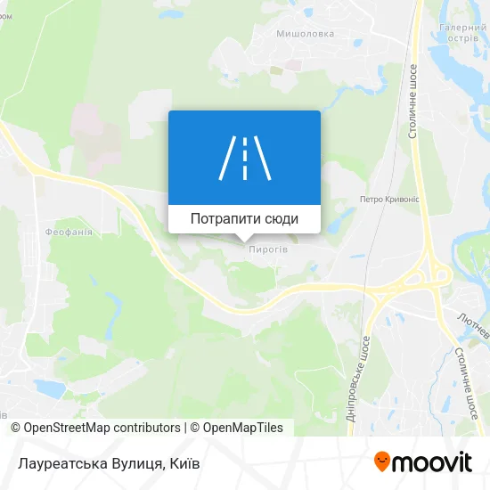 Карта Лауреатська Вулиця