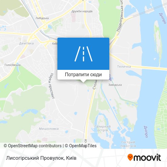 Карта Лисогірський Провулок