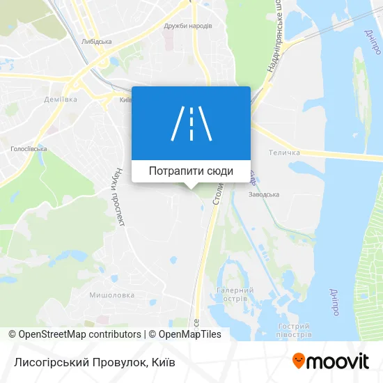 Карта Лисогірський Провулок