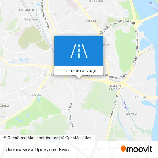 Карта Литовський Провулок