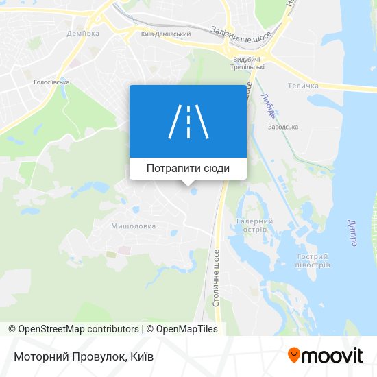 Карта Моторний Провулок